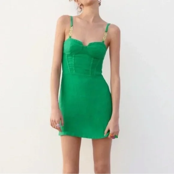 Zara Chain Strap Mini Corset Dress